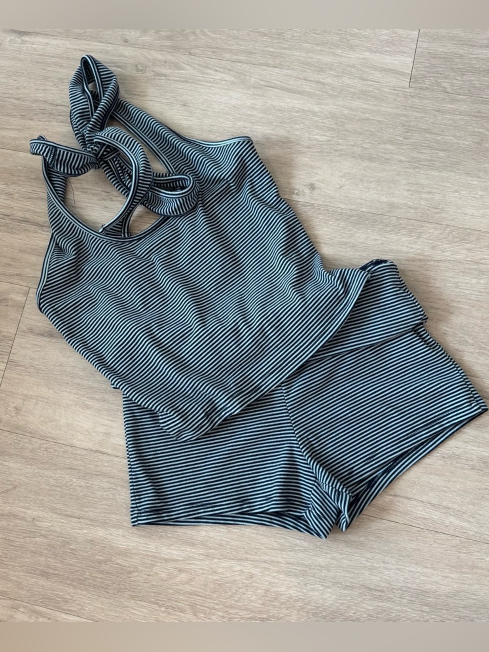 pacsun blue striped set